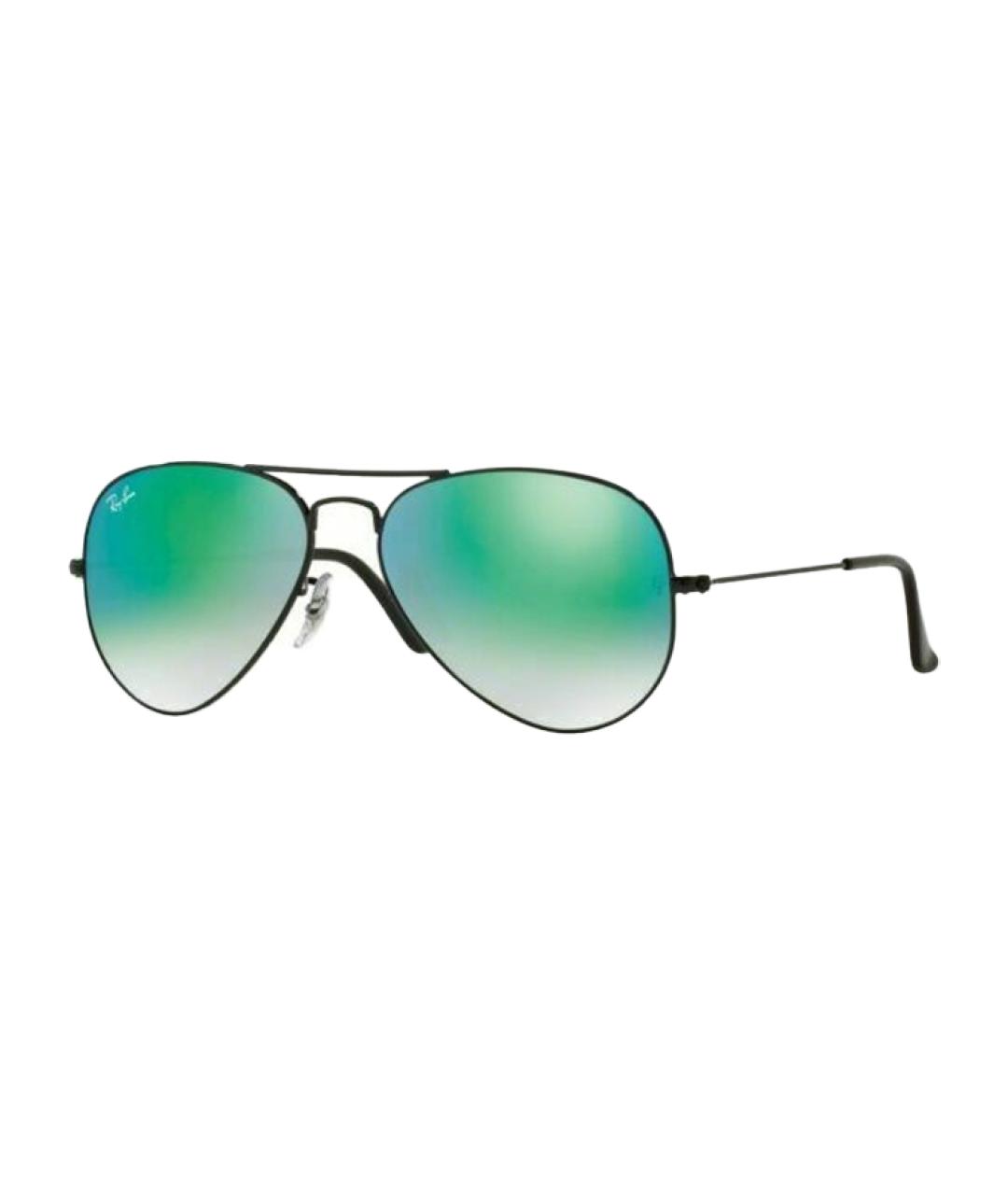 RAY BAN Черные металлические солнцезащитные очки, фото 1