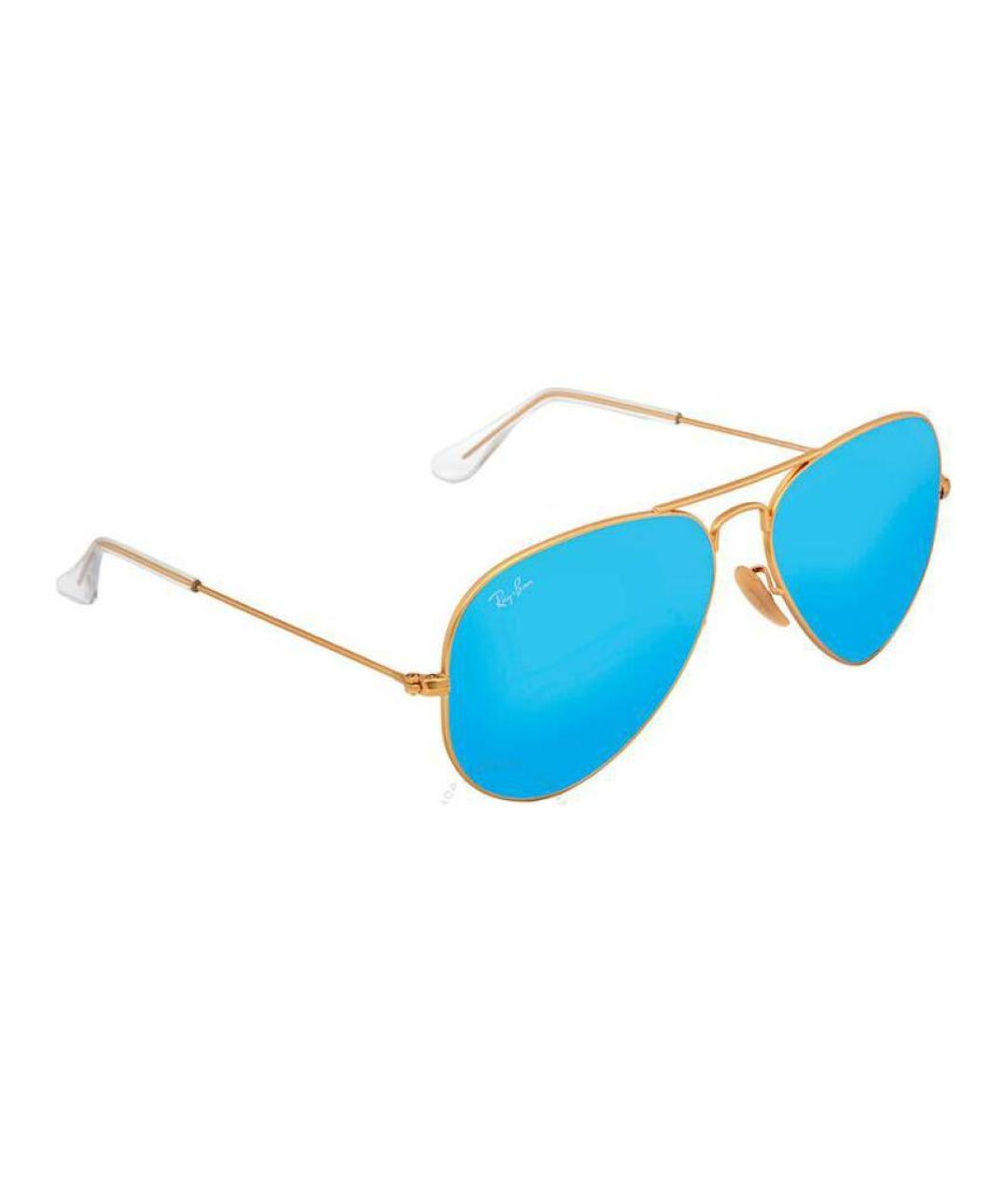 RAY BAN Золотые металлические солнцезащитные очки, фото 2