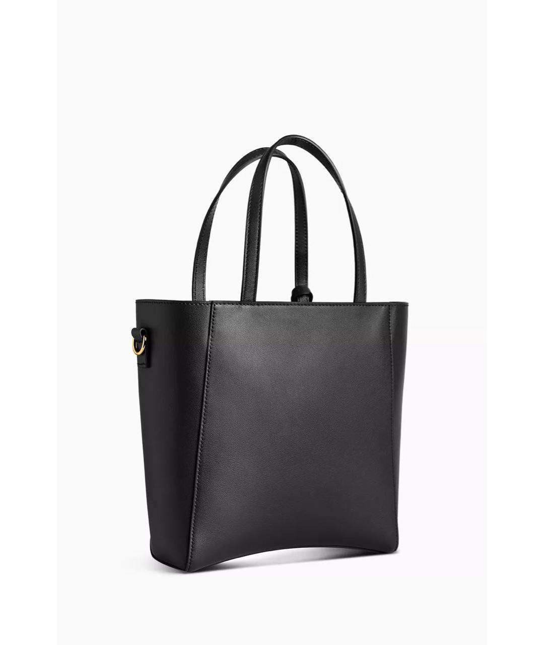 BALENCIAGA Черная кожаная сумка тоут, фото 7