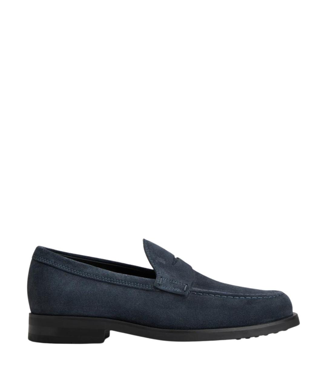 TOD'S Синие замшевые лоферы, фото 1