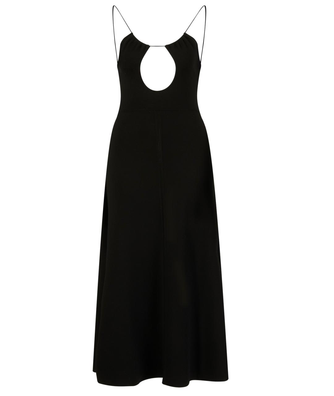 SAINT LAURENT Черное шерстяное коктейльное платье, фото 1