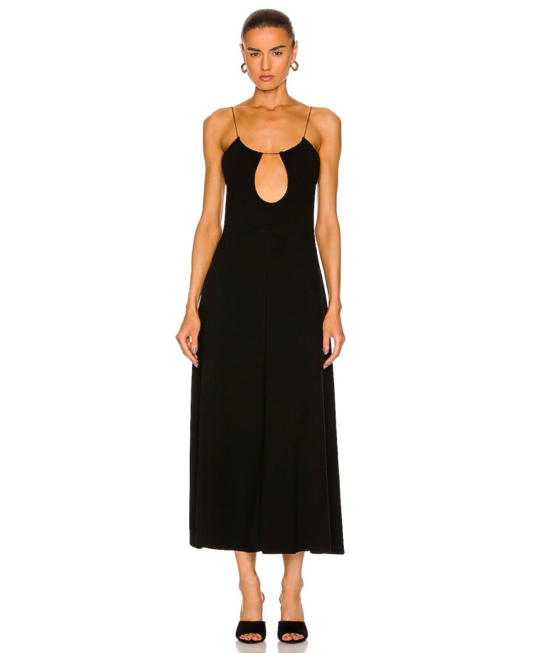 SAINT LAURENT Черное шерстяное коктейльное платье, фото 2