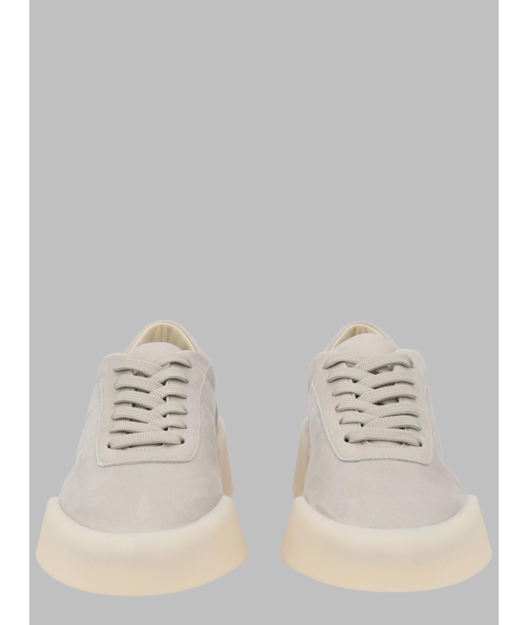 FEAR OF GOD Серые кожаные низкие кроссовки / кеды, фото 2