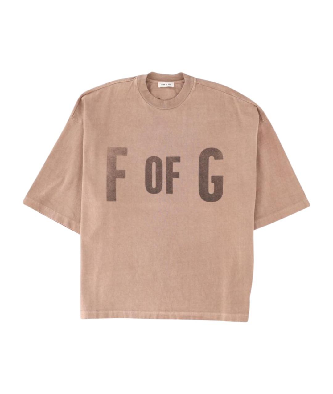 FEAR OF GOD Бежевая хлопковая футболка, фото 1