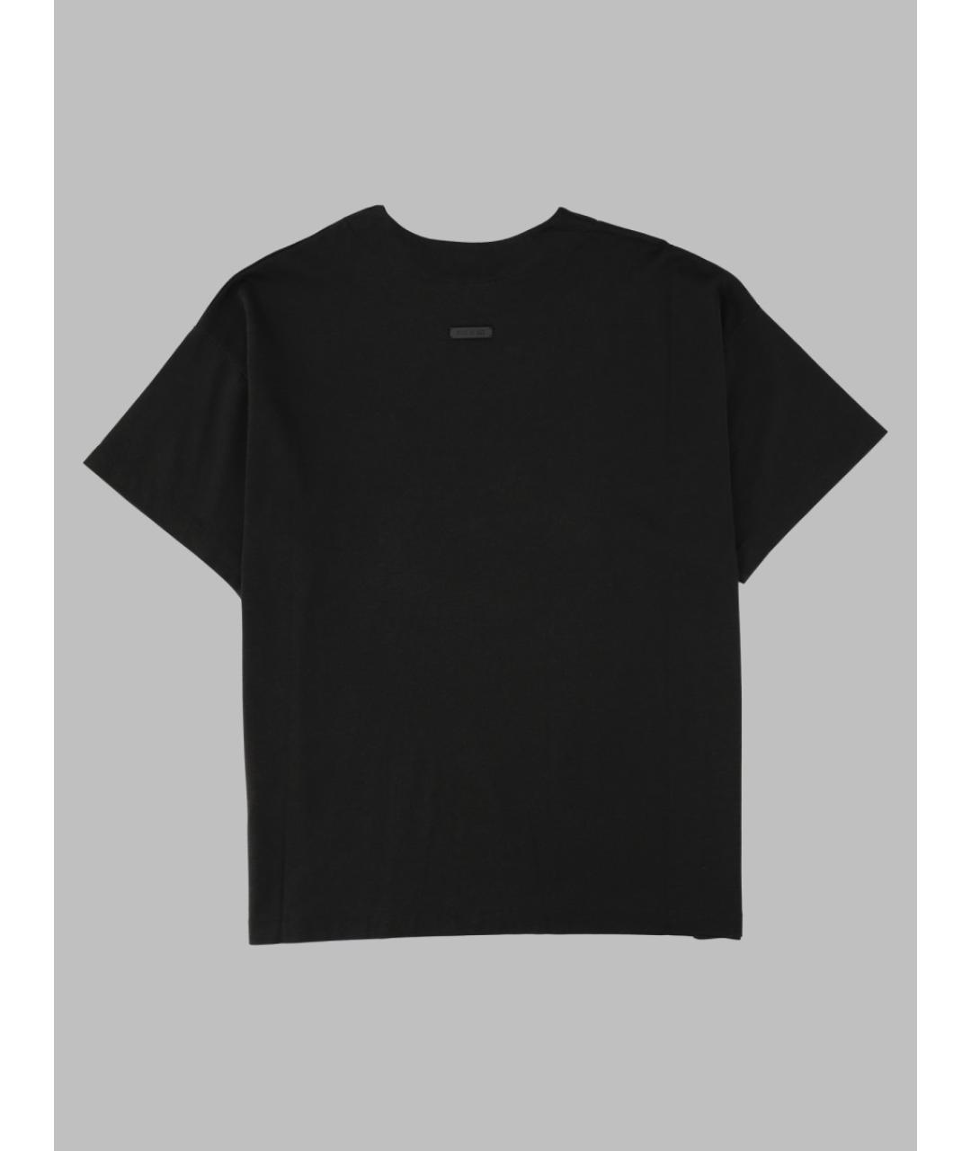FEAR OF GOD Черная хлопковая футболка, фото 2