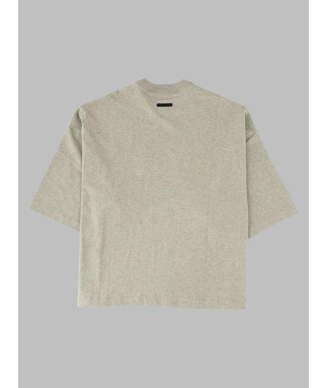 FEAR OF GOD ESSENTIALS Серая хлопковая футболка, фото 2