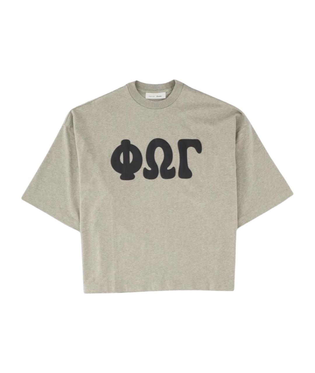 FEAR OF GOD ESSENTIALS Серая хлопковая футболка, фото 1