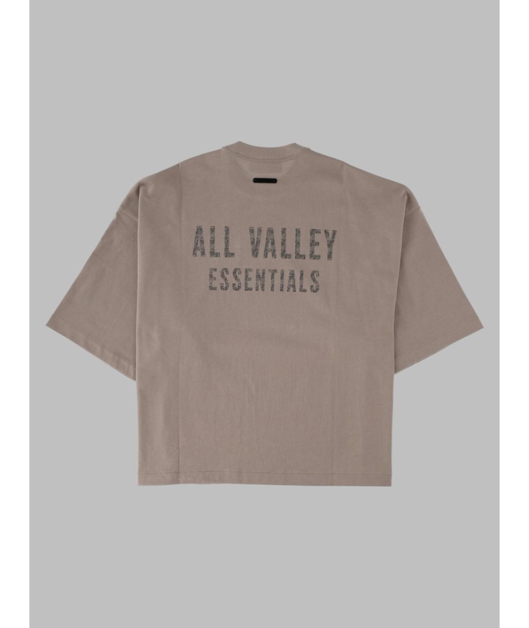 FEAR OF GOD ESSENTIALS Серая хлопковая футболка, фото 2