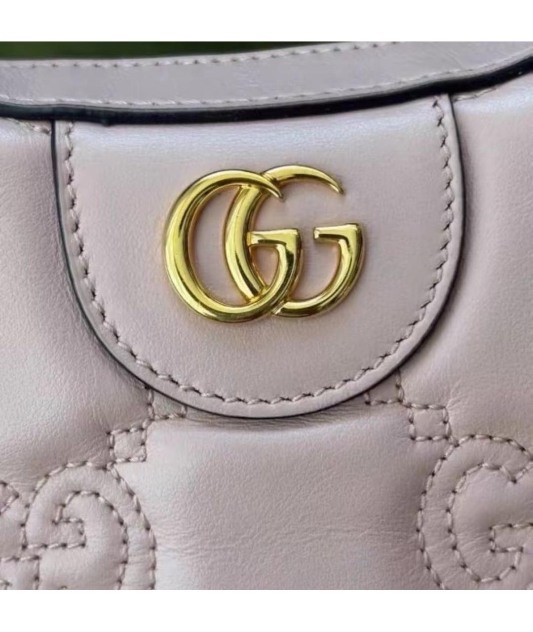 GUCCI Розовая кожаная сумка через плечо, фото 7