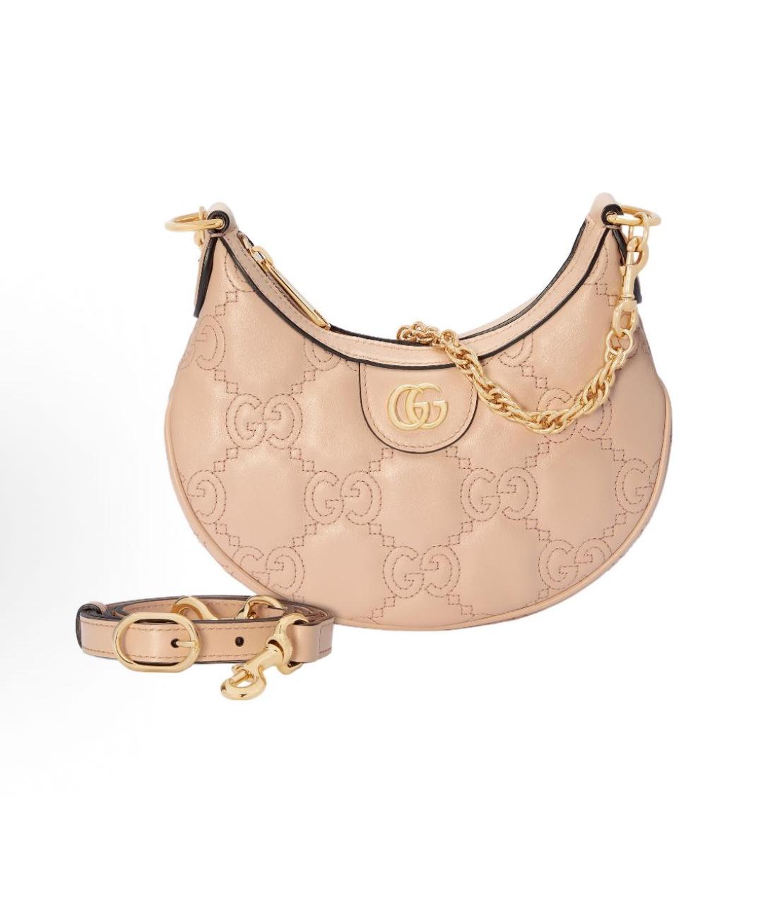 GUCCI Розовая кожаная сумка через плечо, фото 2