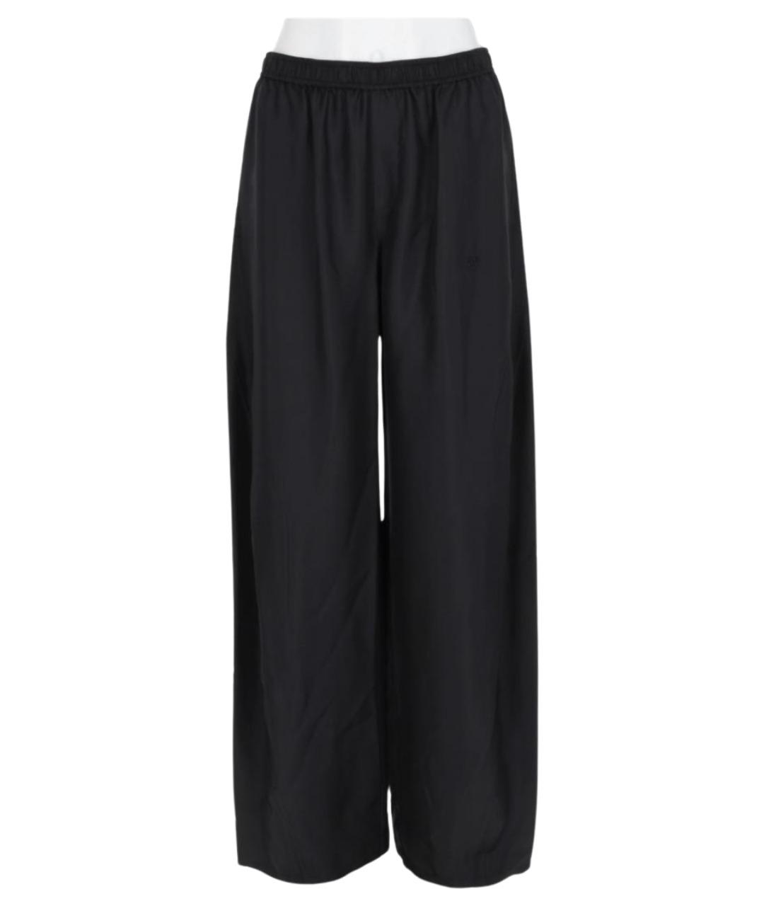 ALEXANDER WANG Черные шелковые прямые брюки, фото 1