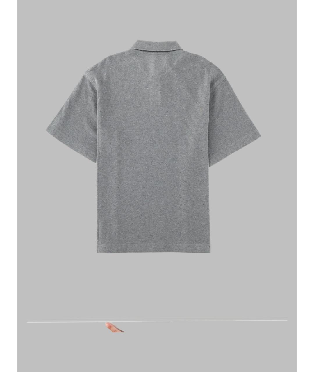 ALEXANDER WANG Серая хлопковая футболка, фото 2