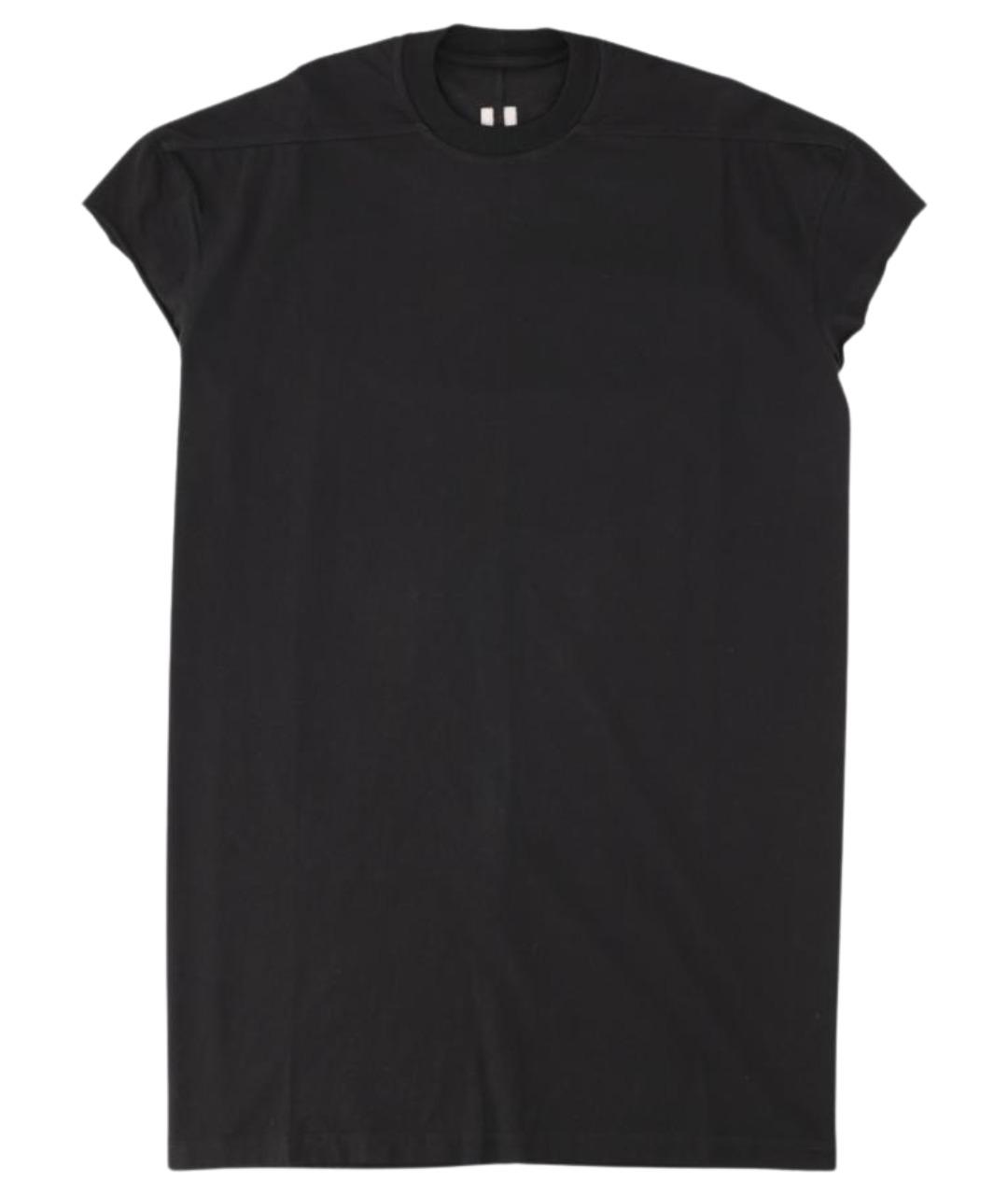 RICK OWENS Черная хлопковая футболка, фото 1