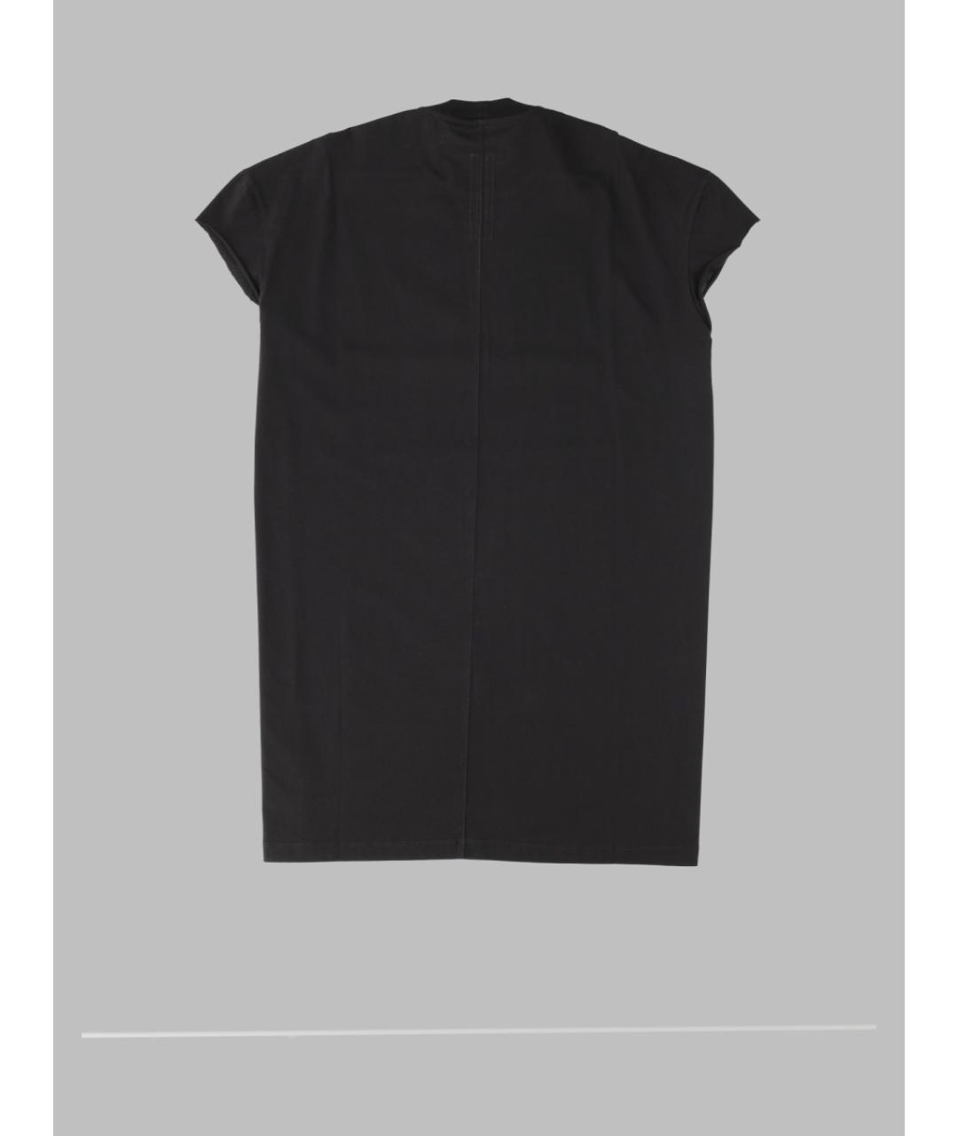 RICK OWENS Черная хлопковая футболка, фото 2