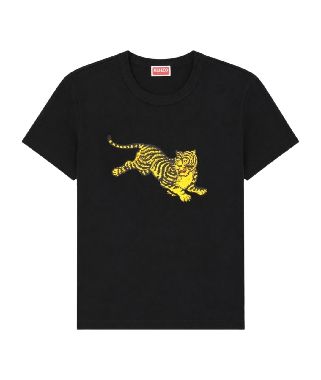 KENZO Черная хлопковая футболка, фото 1