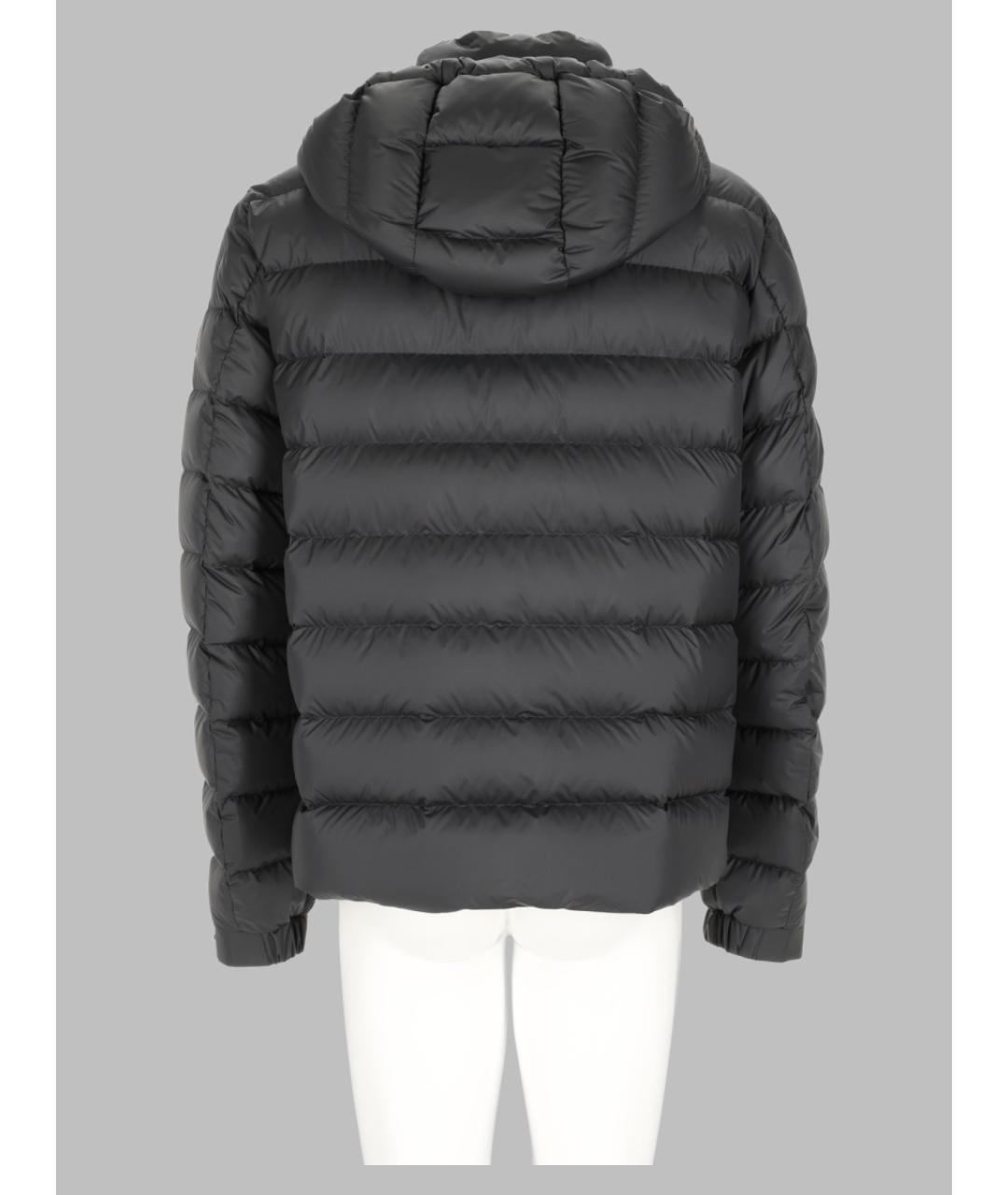 MONCLER Черный полиэстеровый пуховик, фото 3