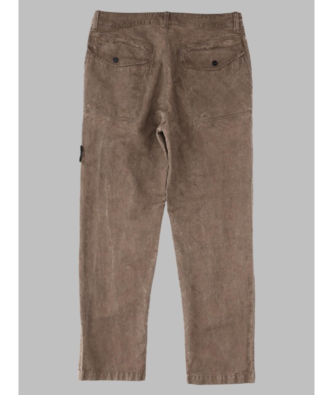STONE ISLAND Серые хлопковые повседневные брюки, фото 2