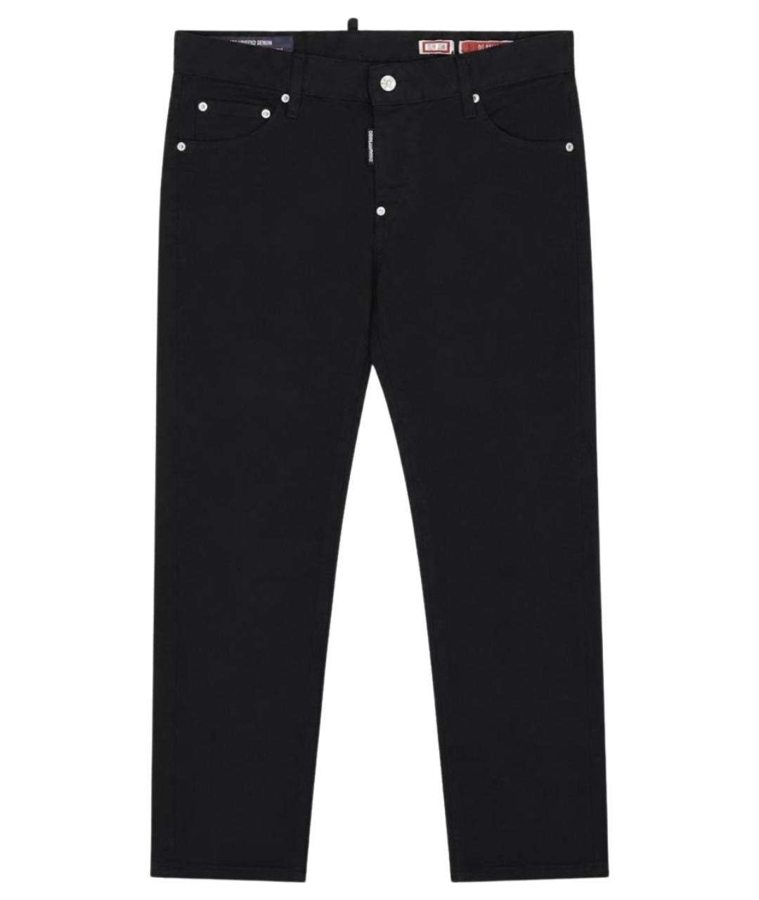 DSQUARED2 Черные хлопковые прямые джинсы, фото 1