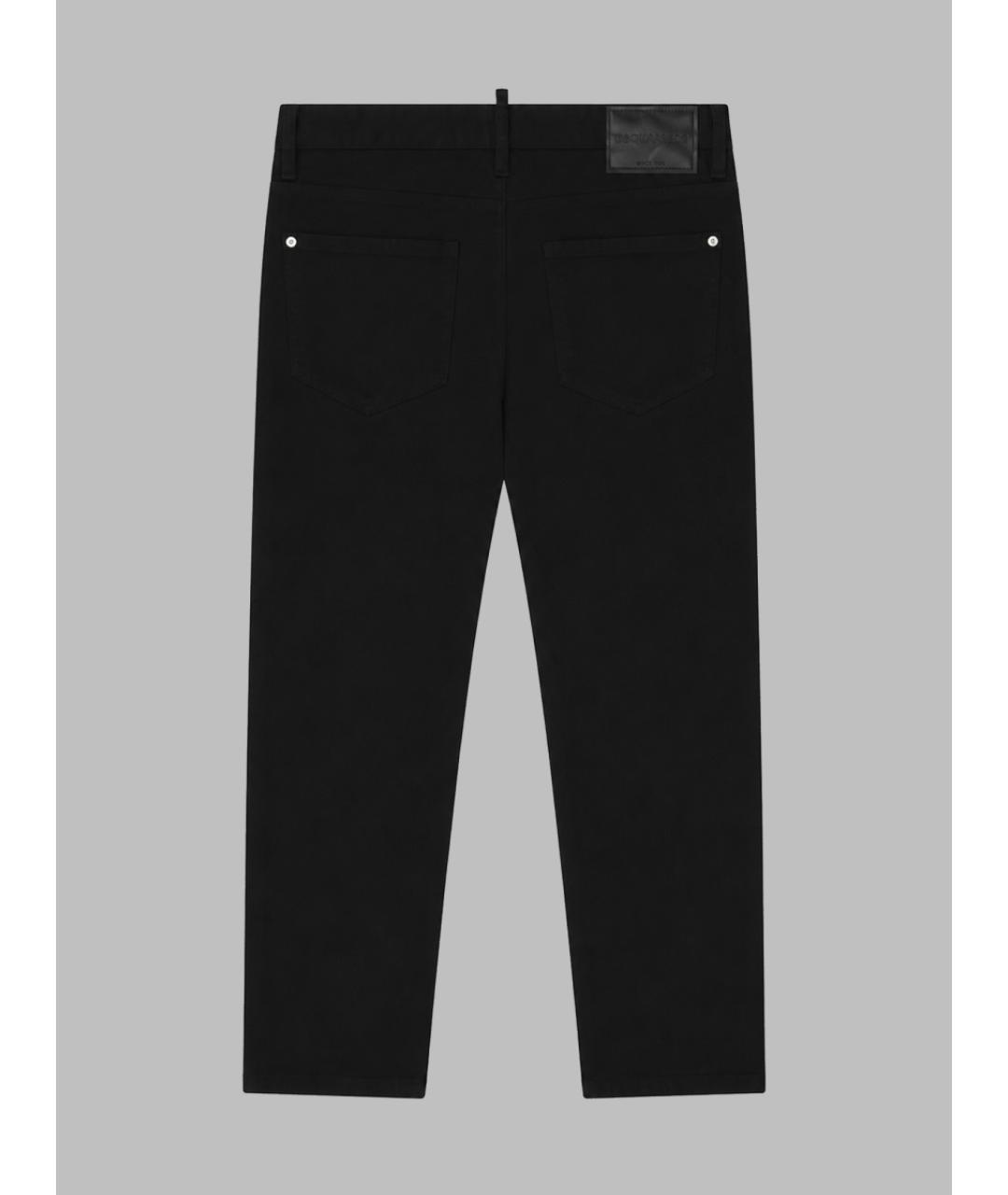 DSQUARED2 Черные хлопковые прямые джинсы, фото 2