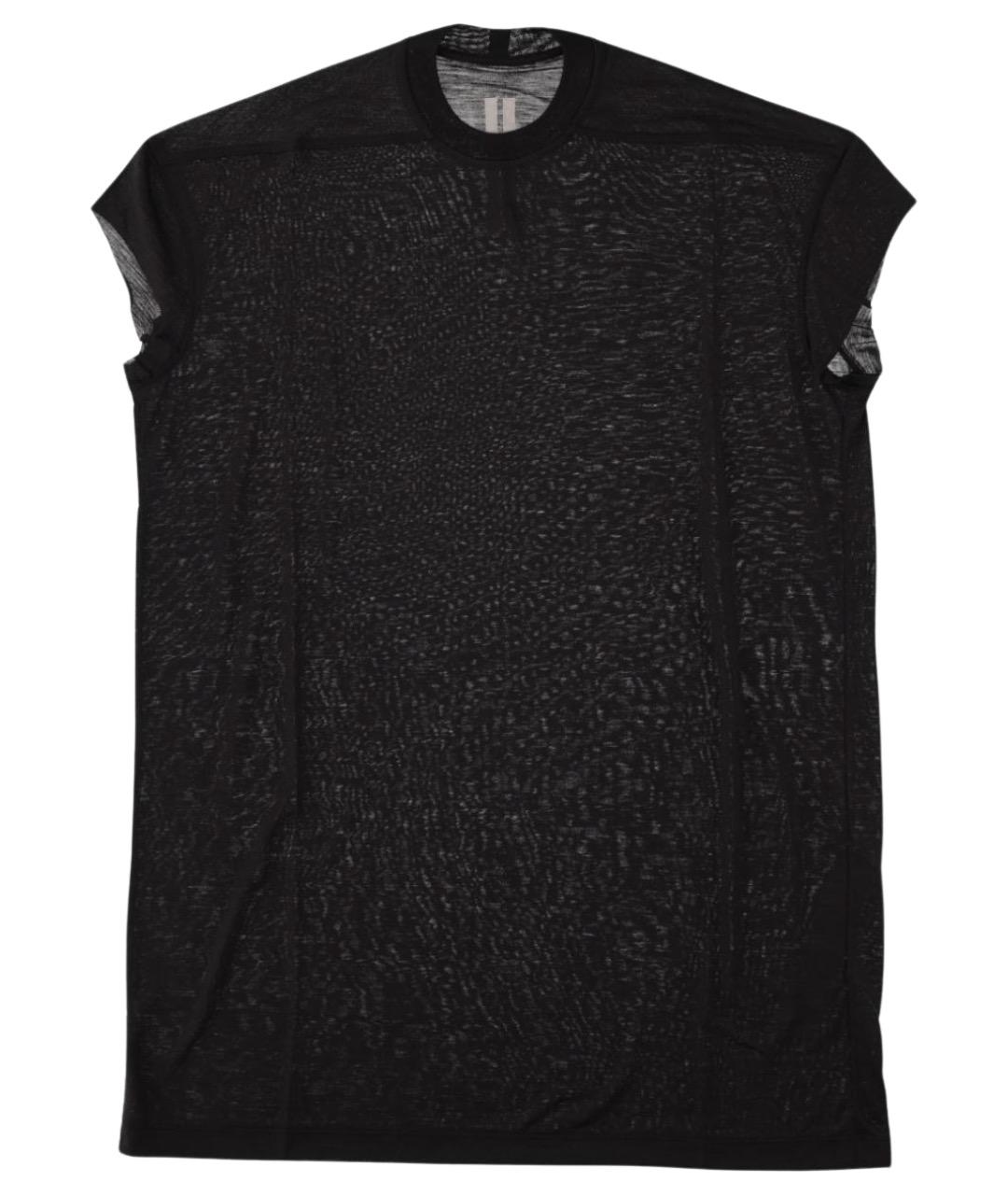 RICK OWENS Черная шерстяная футболка, фото 1