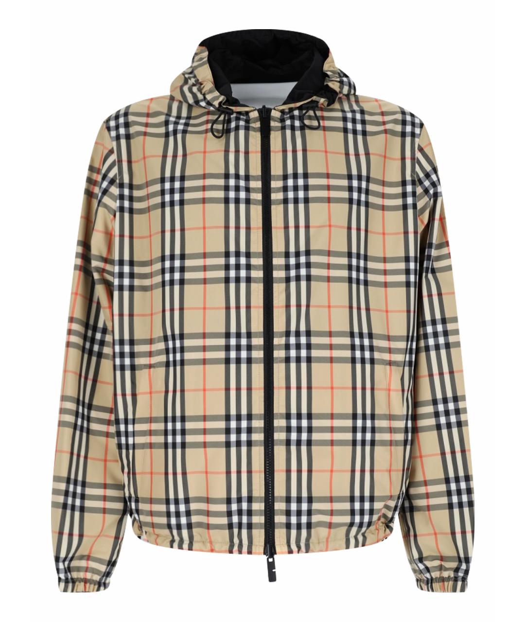 BURBERRY Бежевая полиэстеровая куртка, фото 1