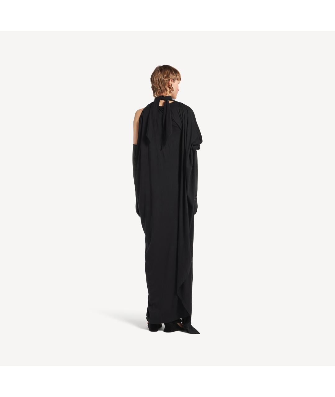 BALENCIAGA Черное хлопковое повседневное платье, фото 4