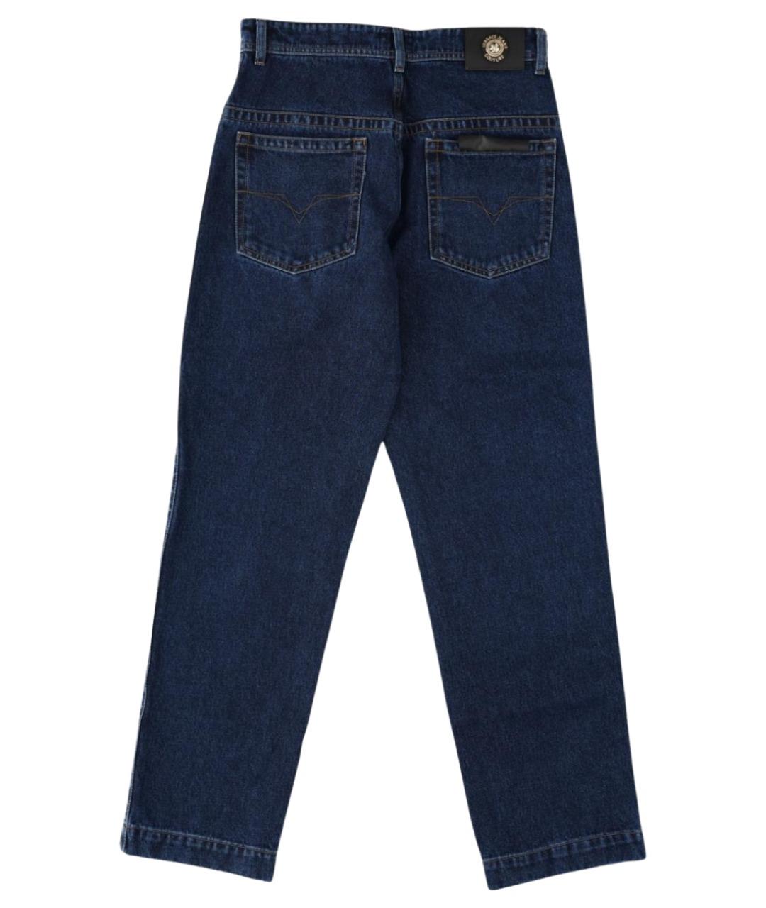 VERSACE JEANS COUTURE Синие хлопковые прямые джинсы, фото 2
