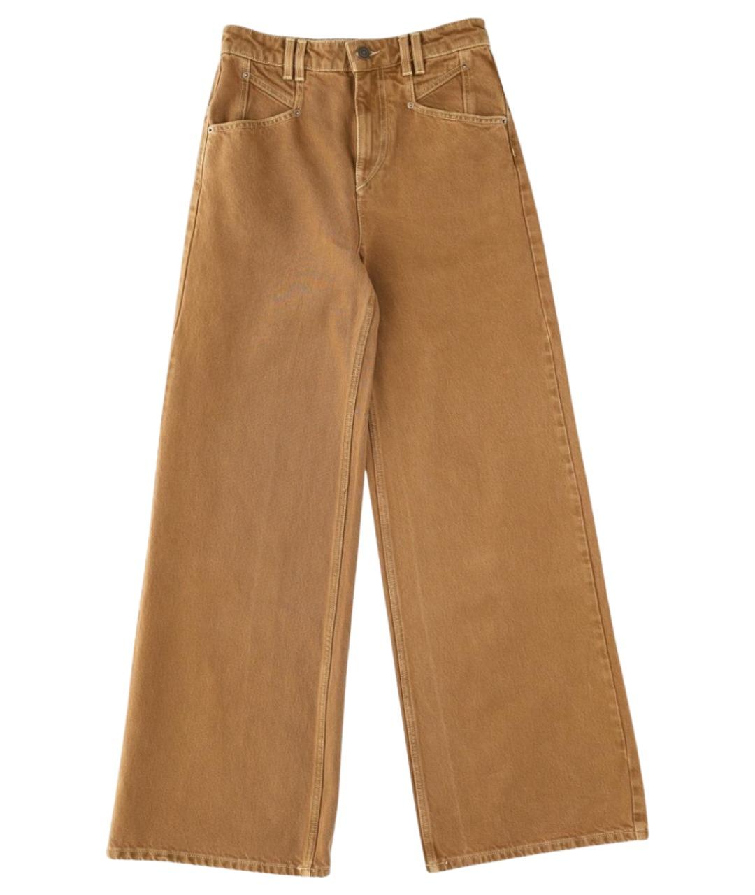 ISABEL MARANT Коричневые хлопковые прямые джинсы, фото 1