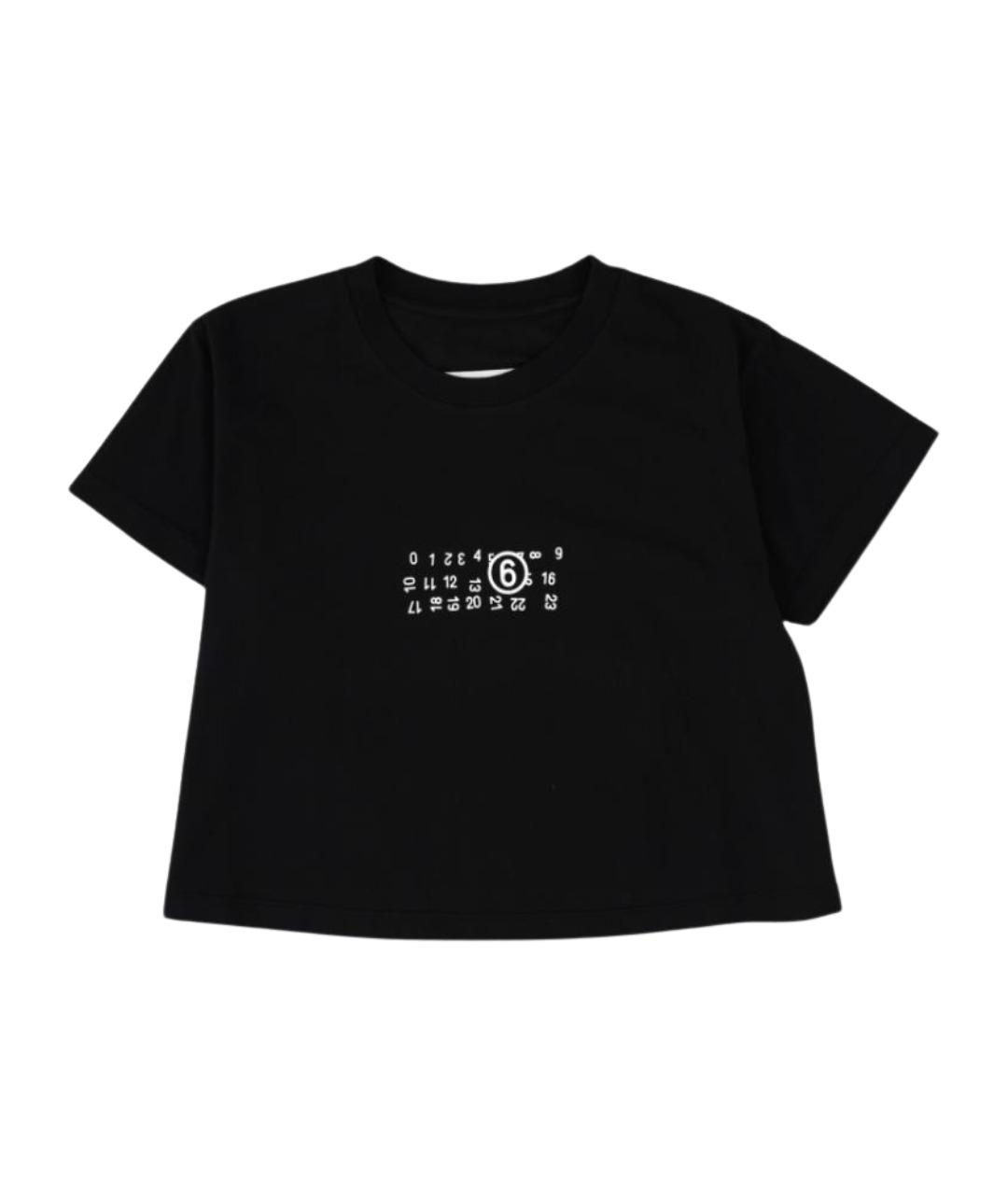 MM6 MAISON MARGIELA Черная хлопковая футболка, фото 1