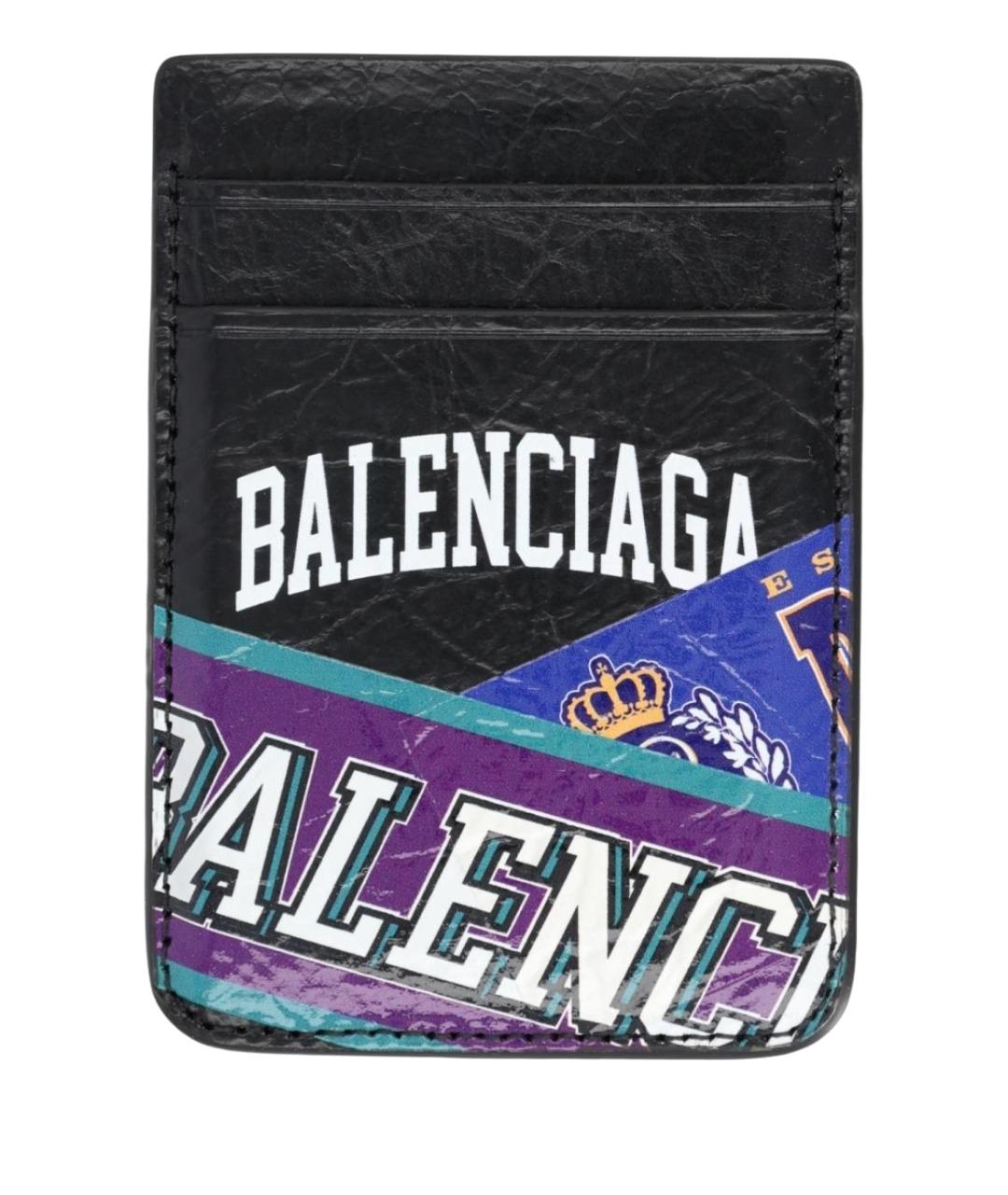 BALENCIAGA Черный кожаный кардхолдер, фото 1