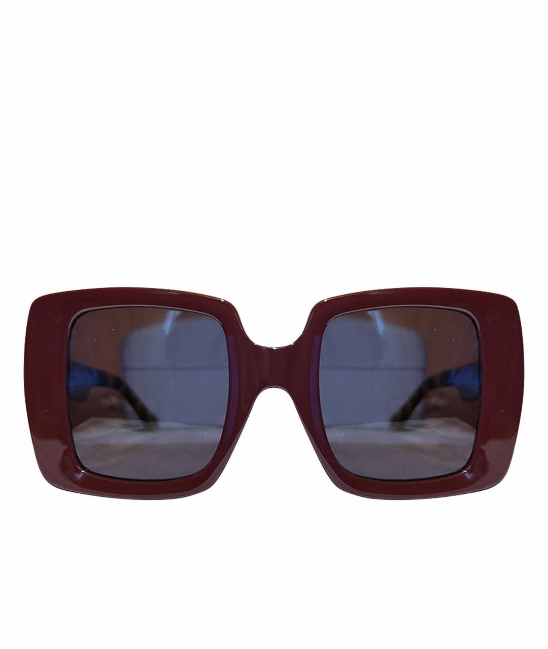KAREN WALKER EYEWEAR Бордовые пластиковые солнцезащитные очки, фото 1