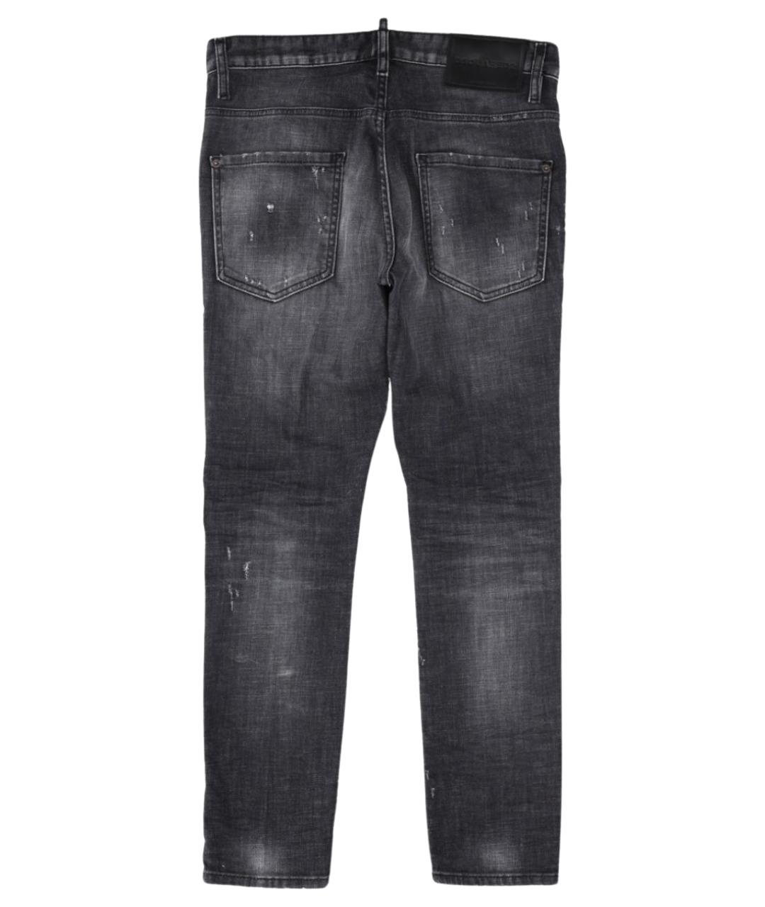DSQUARED2 Черные хлопковые прямые джинсы, фото 2