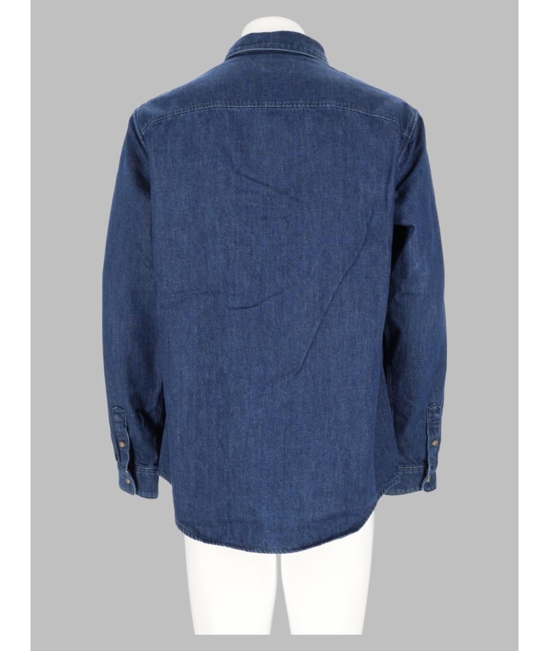 A.P.C. Синяя хлопковая кэжуал рубашка, фото 2