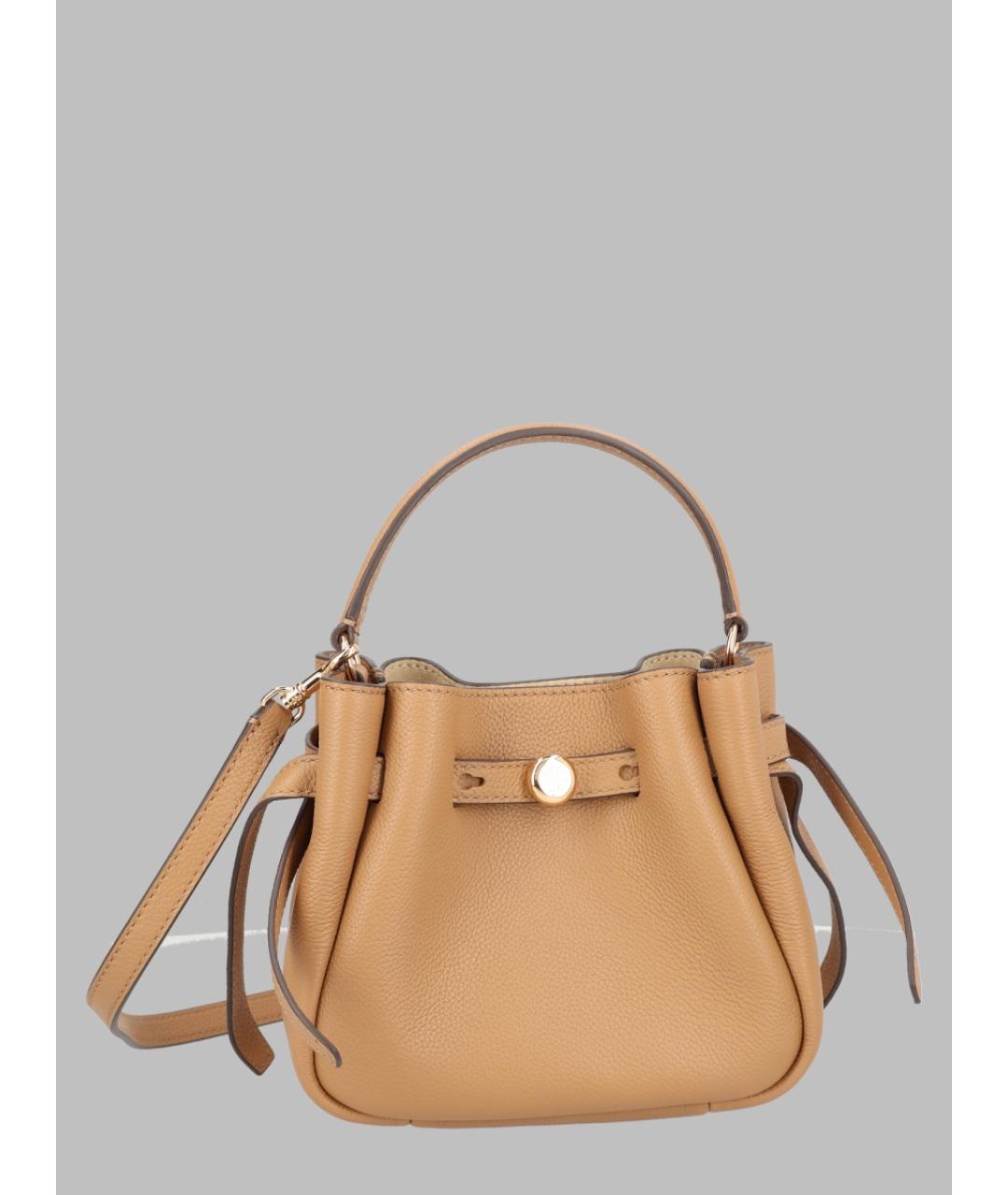 TORY BURCH Бежевая кожаная сумка тоут, фото 3