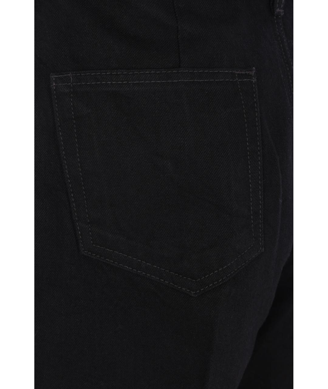 RICK OWENS Черные хлопковые прямые джинсы, фото 3