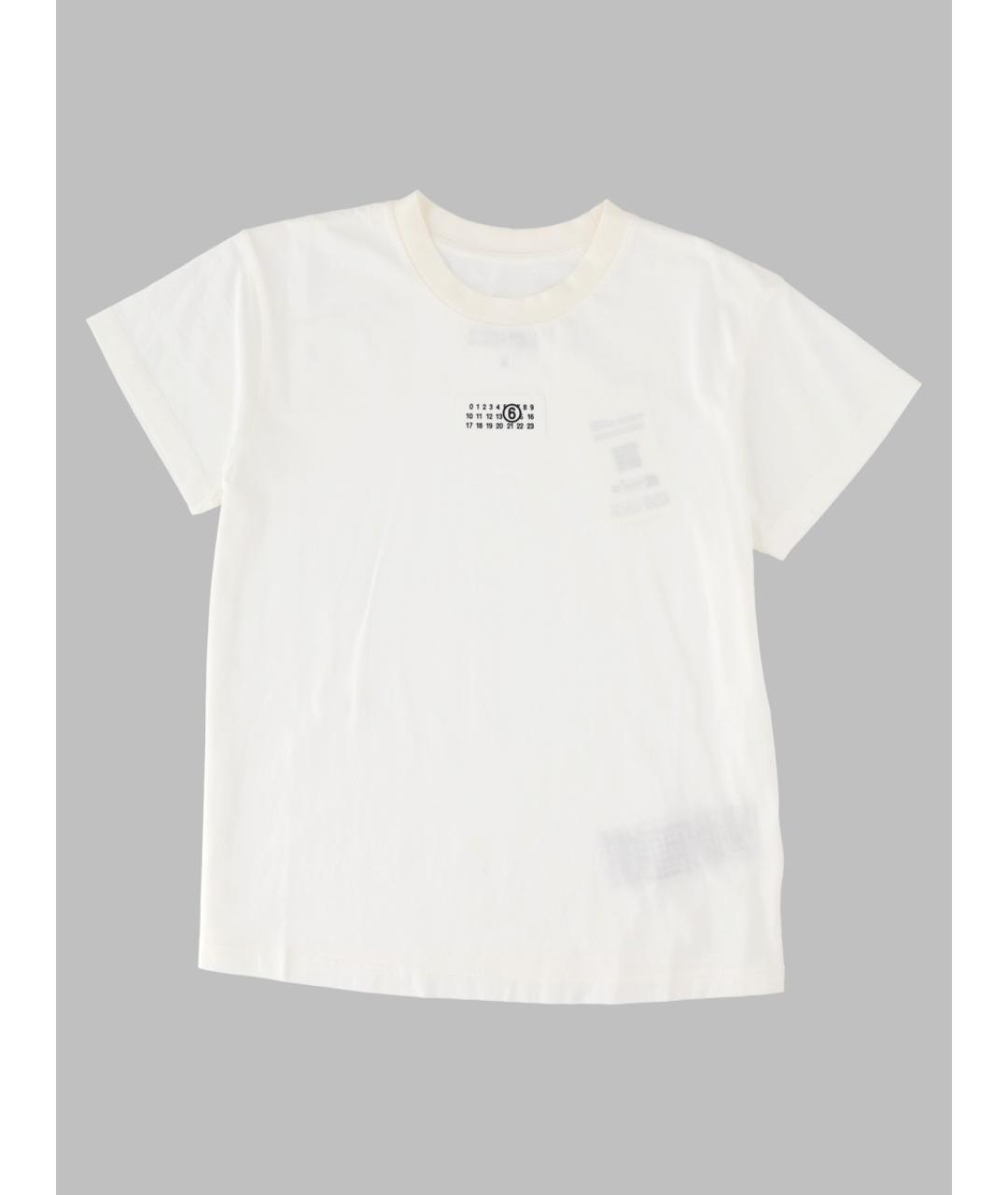 MM6 MAISON MARGIELA Белая хлопковая футболка, фото 3