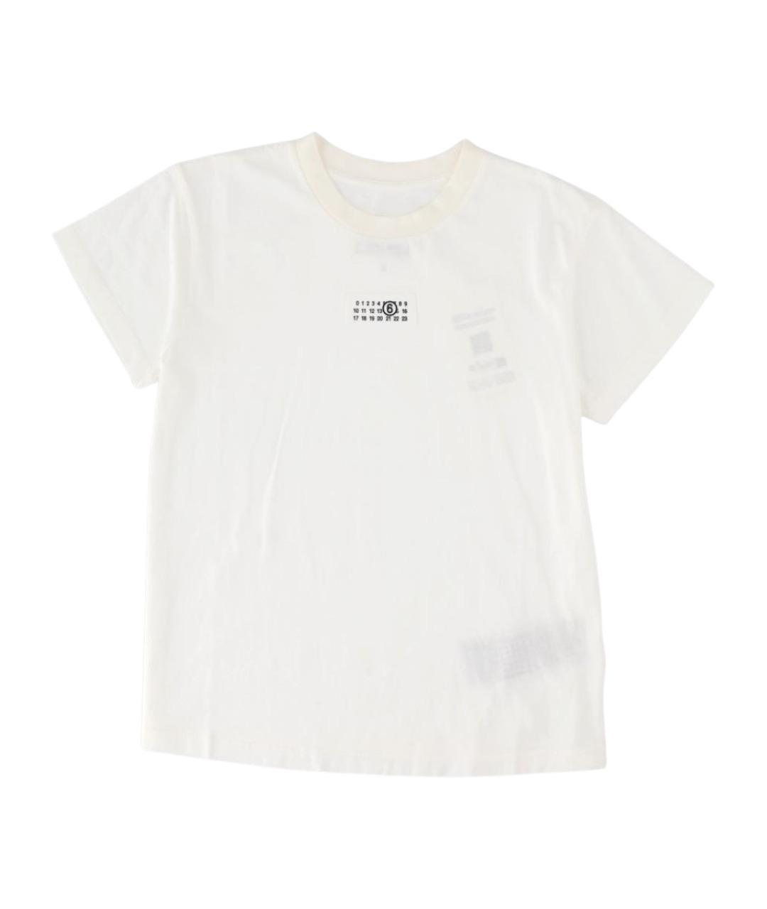 MM6 MAISON MARGIELA Белая хлопковая футболка, фото 1
