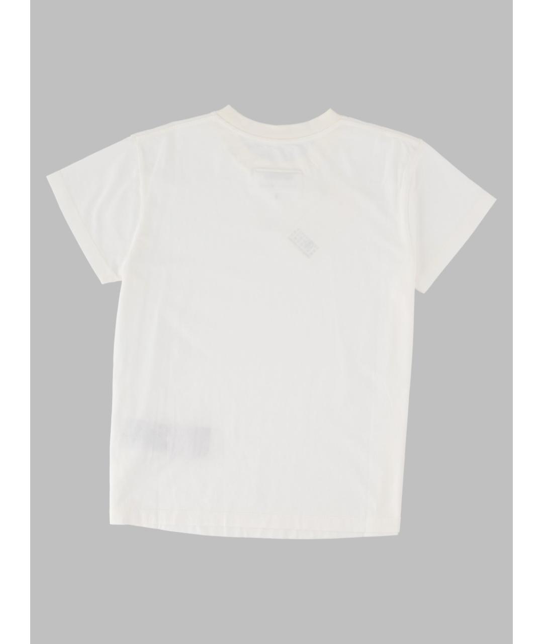 MM6 MAISON MARGIELA Белая хлопковая футболка, фото 2