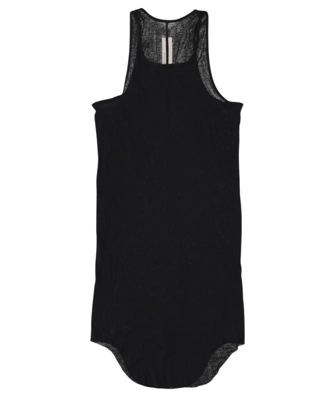 RICK OWENS Черная хлопковая майка, фото 1