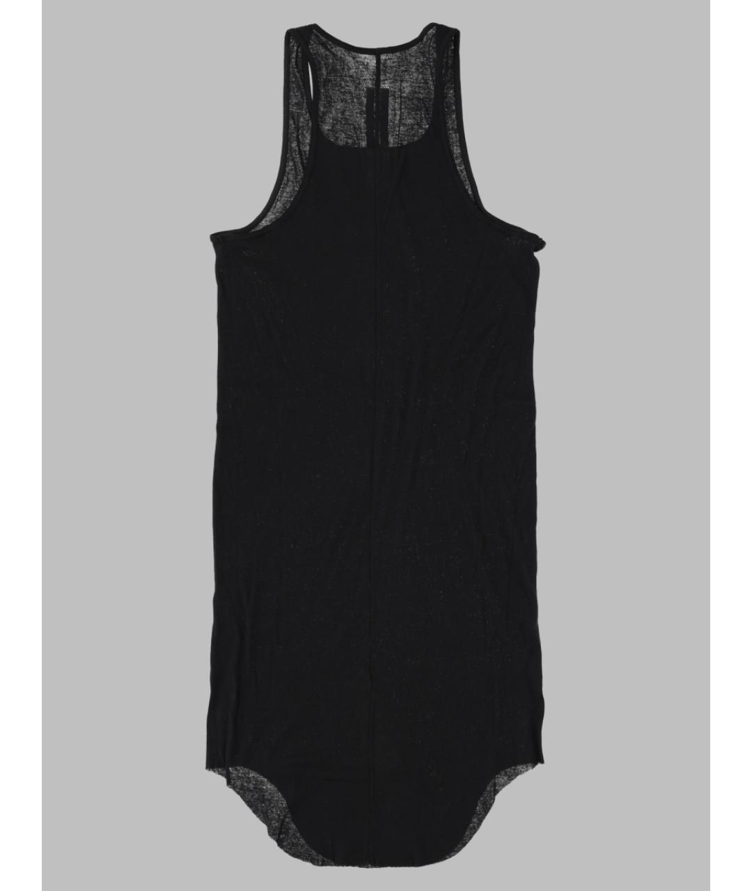RICK OWENS Черная хлопковая майка, фото 2