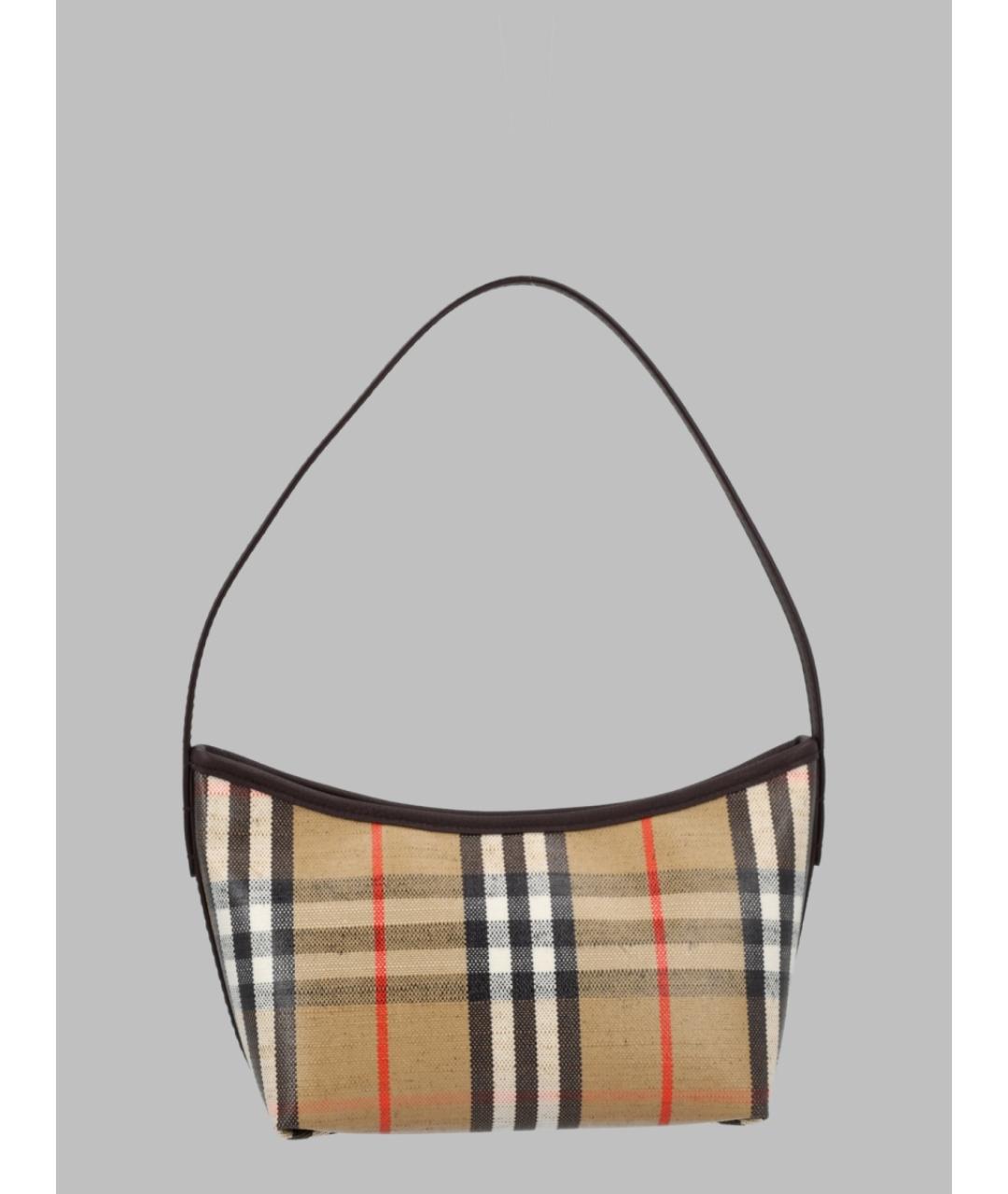 BURBERRY Бежевая сумка через плечо из канвы, фото 2