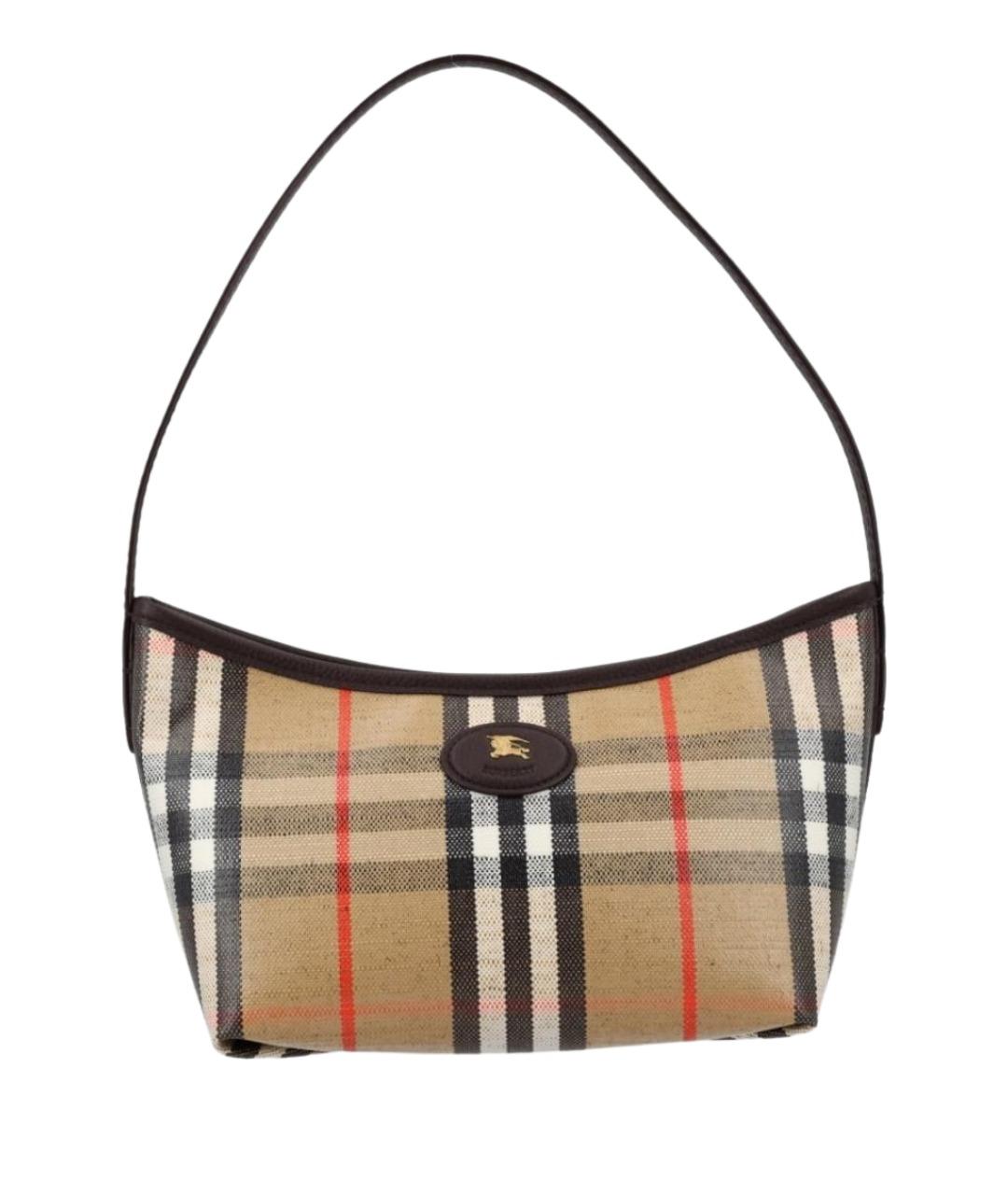 BURBERRY Бежевая сумка через плечо из канвы, фото 1