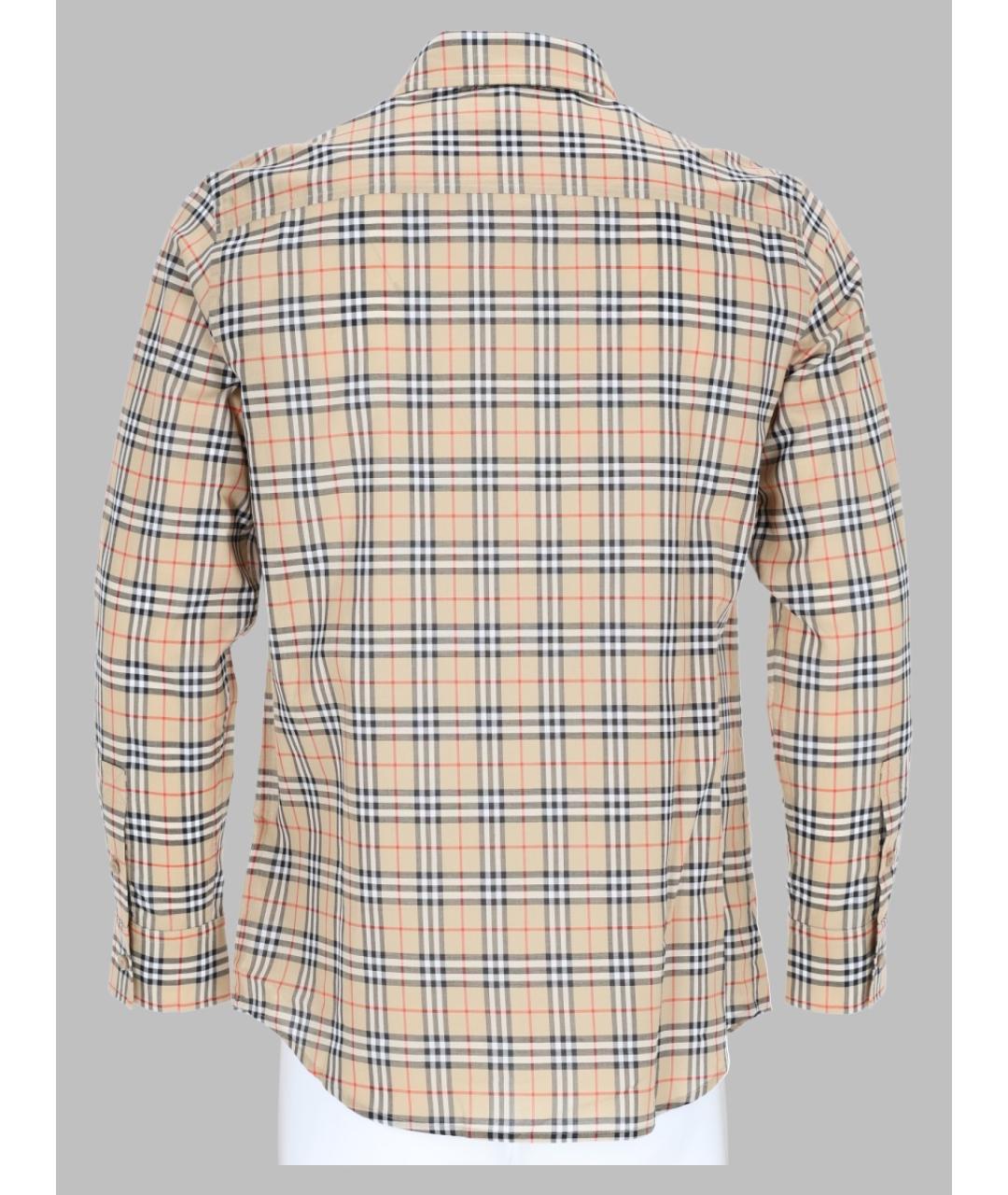 BURBERRY Бежевая хлопковая рубашка, фото 2