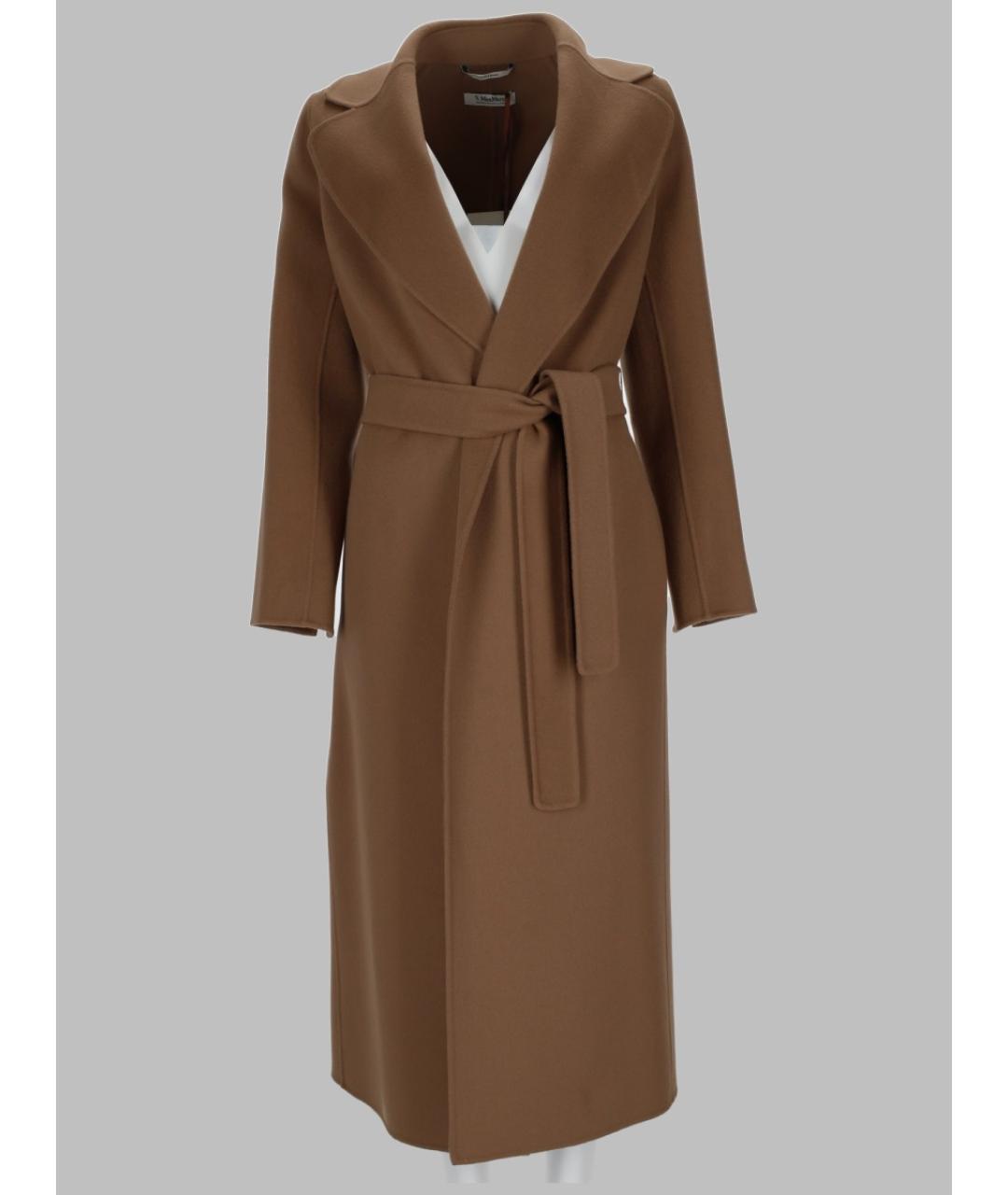 'S MAX MARA Бежевое шерстяное пальто, фото 3