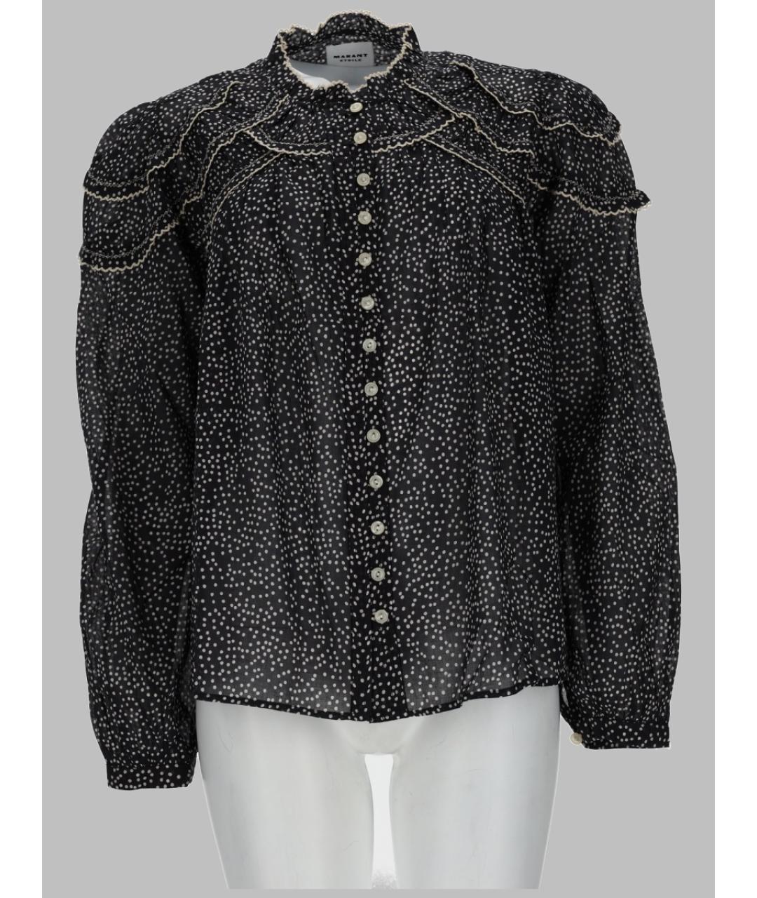 ISABEL MARANT ETOILE Черная хлопковая рубашка, фото 3