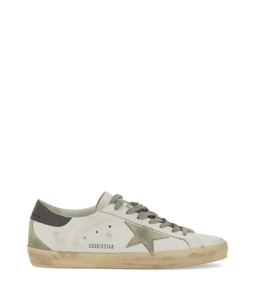 GOLDEN GOOSE Белые кожаные низкие кроссовки / кеды, фото 1