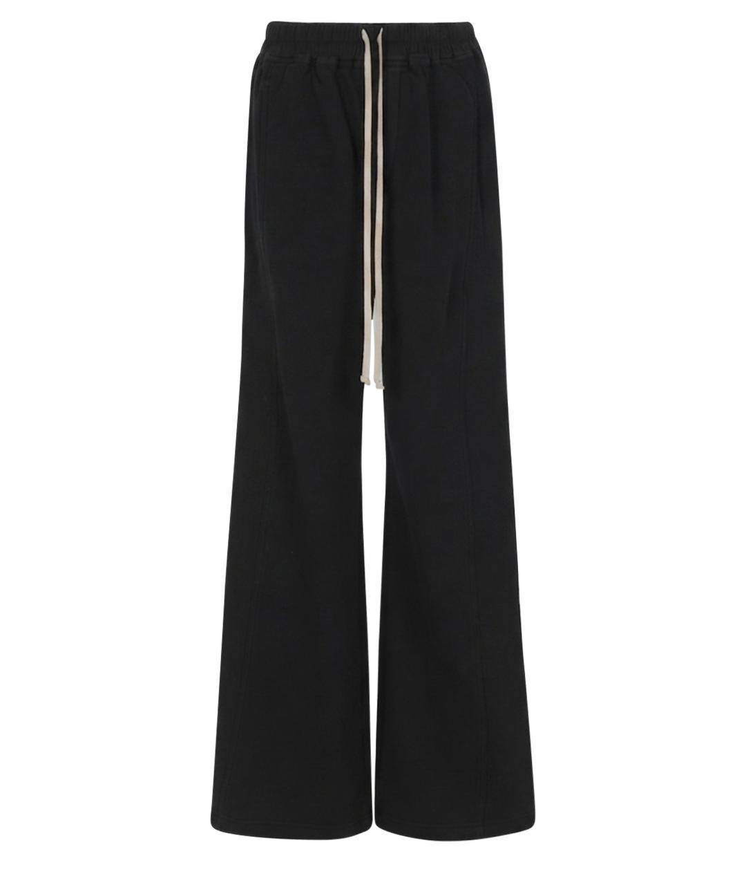 RICK OWENS DRKSHDW Черные хлопковые прямые брюки, фото 1