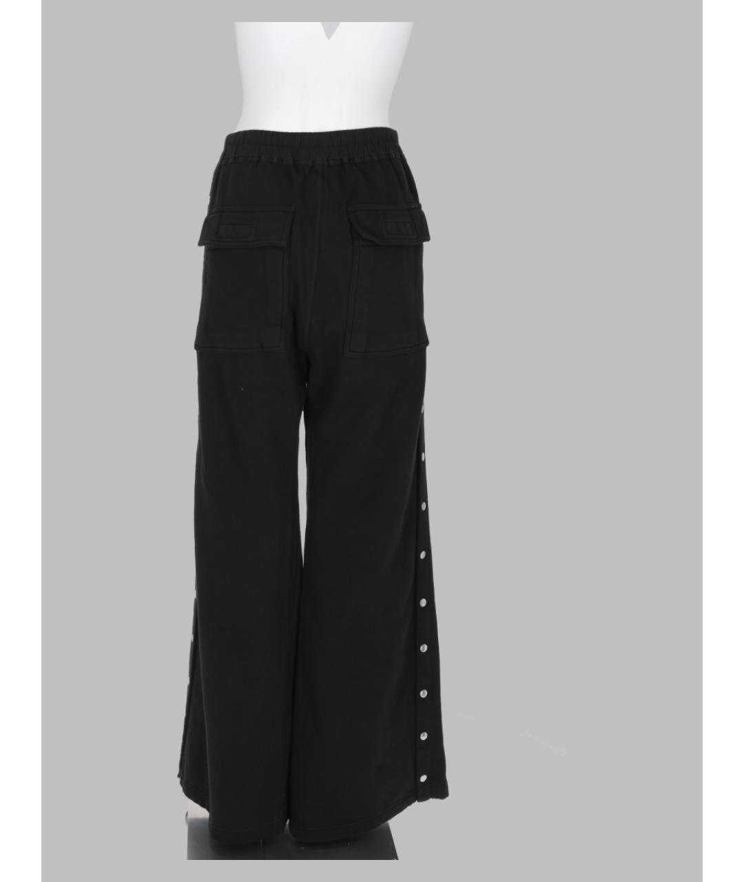 RICK OWENS DRKSHDW Черные хлопковые прямые брюки, фото 2