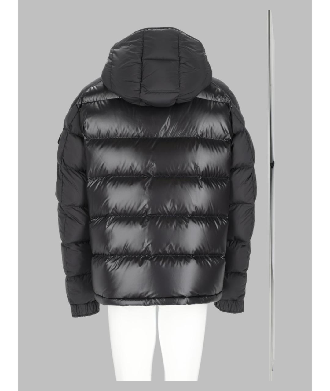 MONCLER Черный полиэстеровый пуховик, фото 3