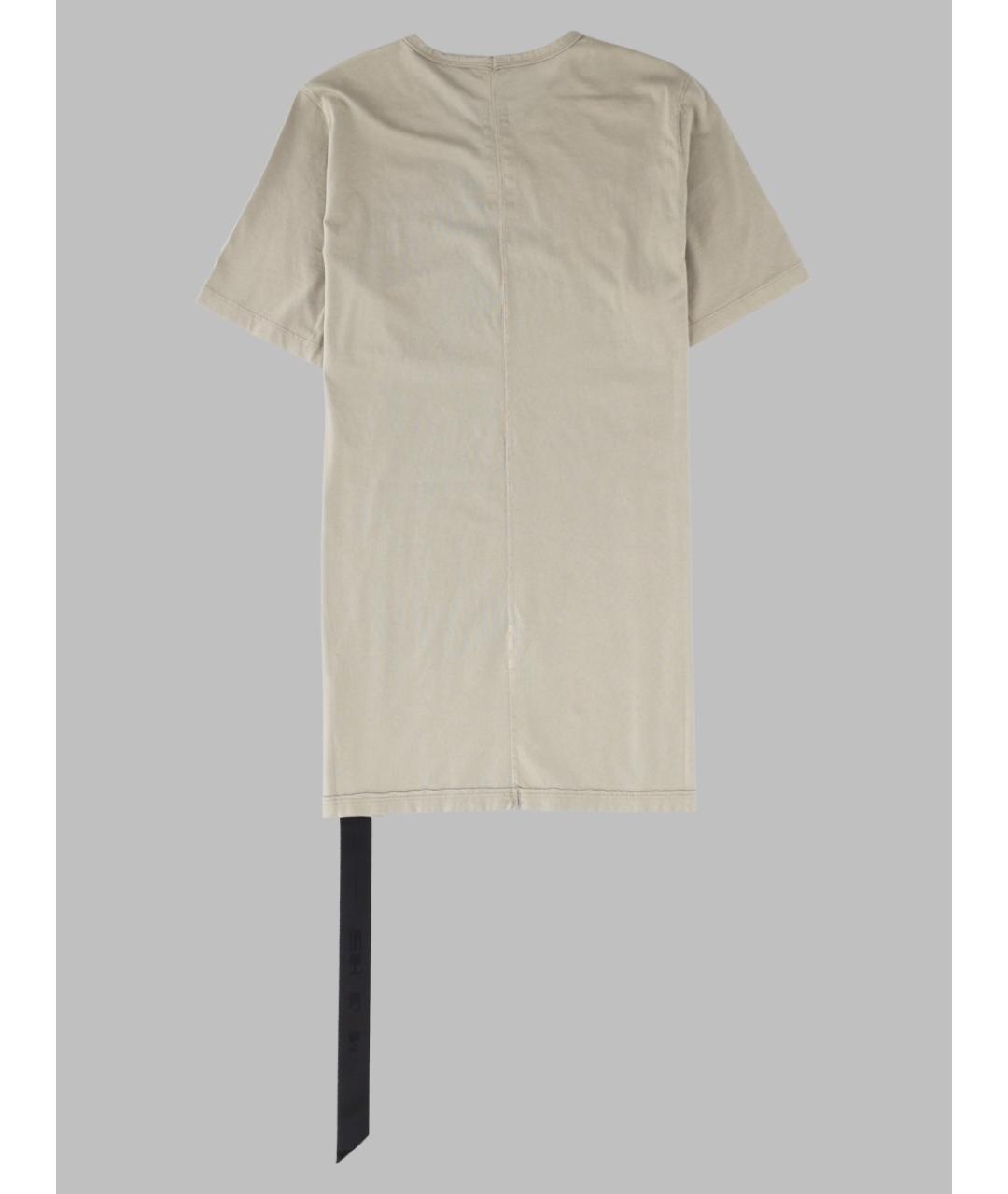 RICK OWENS DRKSHDW Серая хлопковая футболка, фото 2